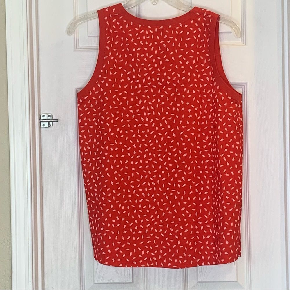 Chicos Zen Sport Dot Print High Stretch Dotted Tank Top Red Size 3/XL - Picture 8 of 9